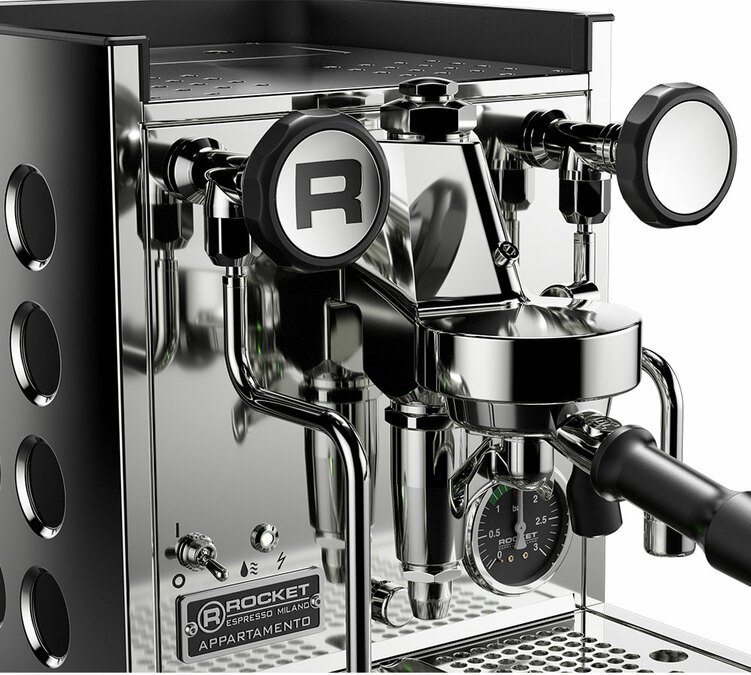 Rocket Espresso - Siebträgermaschine Appartamento TCA - Edelstahl und schwarz