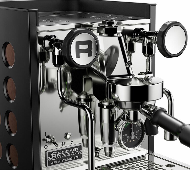 Rocket Espresso - Siebträgermaschine Appartamento TCA - Schwarz und Kupfer