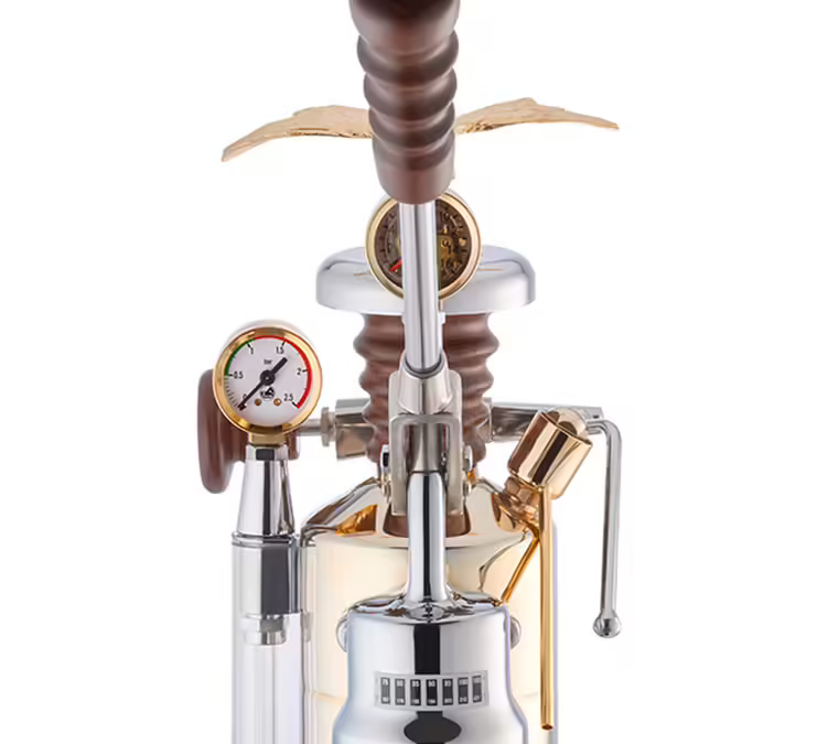 La Pavoni Handhebelmaschine Esperto Competente Chrom-Gold