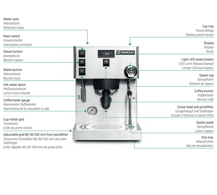 Rancilio - Silvia Pro X Siebträgermaschine Edelstahl