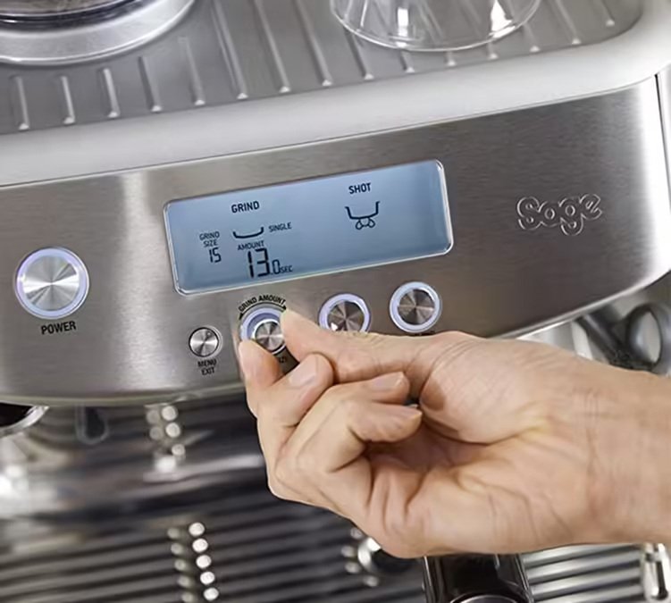 Sage The Barista Pro Siebträgermaschine gebürstetes Edelstahl