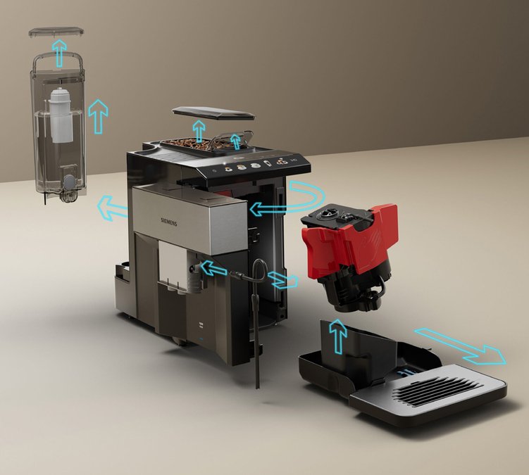 Siemens - Kaffeevollautomat EQ500 Classic Connect Edelstahl & Schwarz