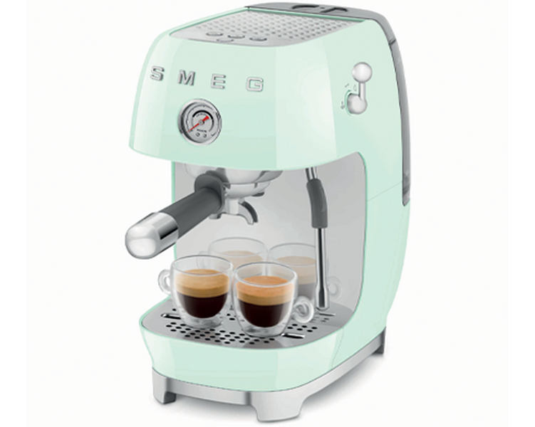 Smeg - Siebträgermaschine ECF03PGEU - mintgrün - mit Cold Brew-Funktion