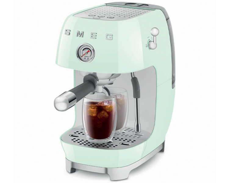 Smeg - Siebträgermaschine ECF03PGEU - mintgrün - mit Cold Brew-Funktion