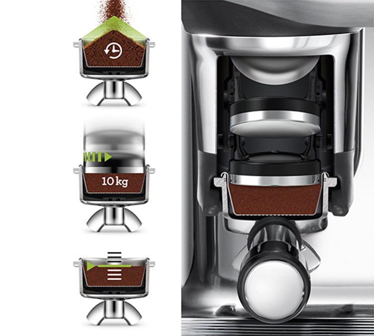 Sage - Siebträgermaschine Barista Touch Impress - Edelstahl - Kaltbrühfunktion